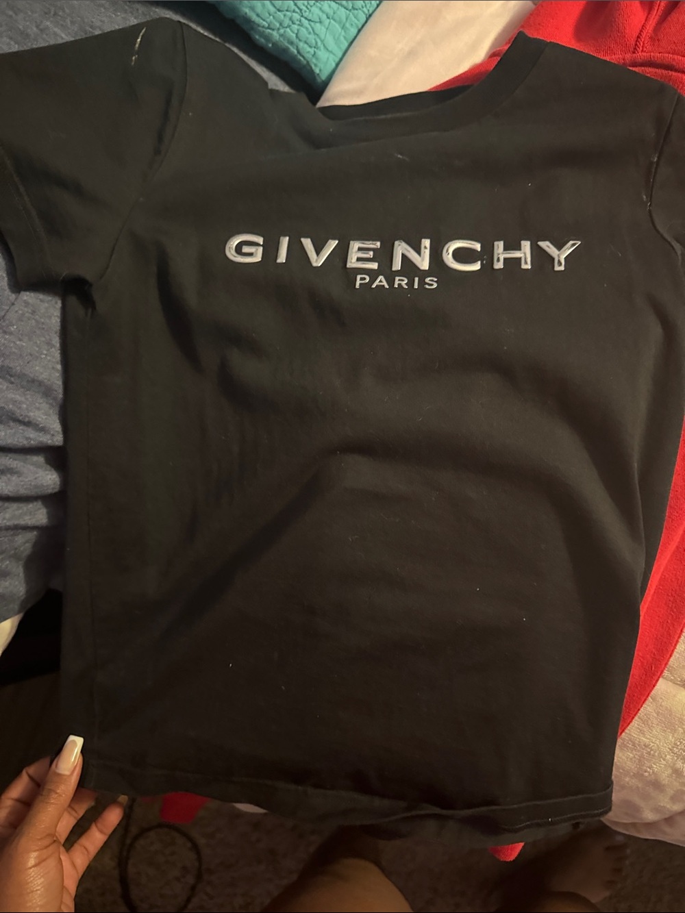 Givenchy Black Short Sleeve Logo Tee